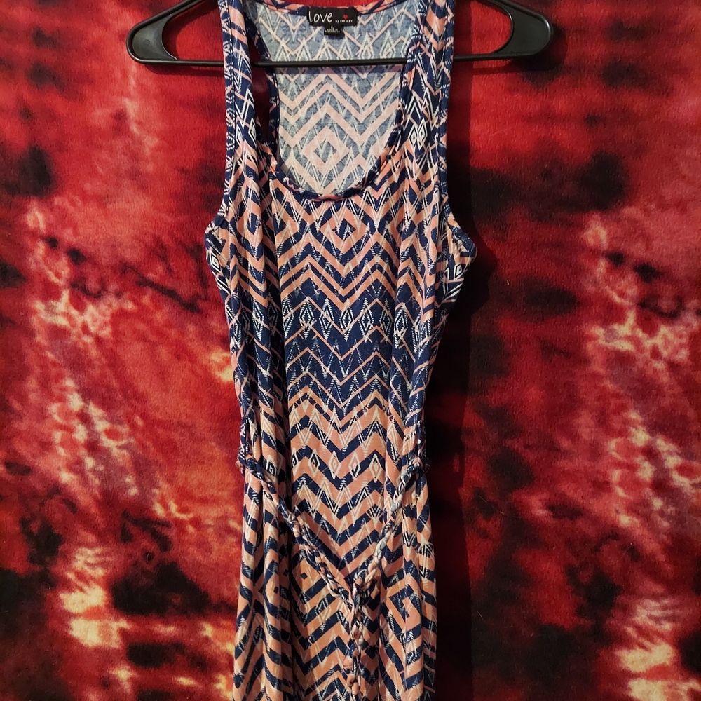 Geometric Patterned Sleeveless Dress